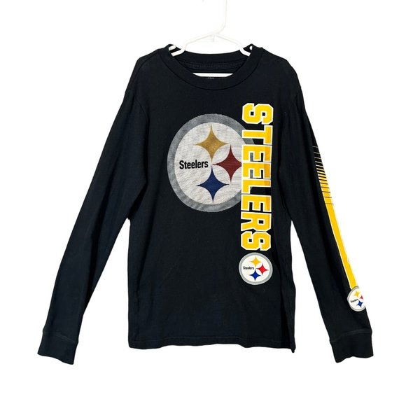 NFL Other - NFL Team Pittsburgh Steelers Boys Size 10-12 Black Long Sleeve T-Shirt